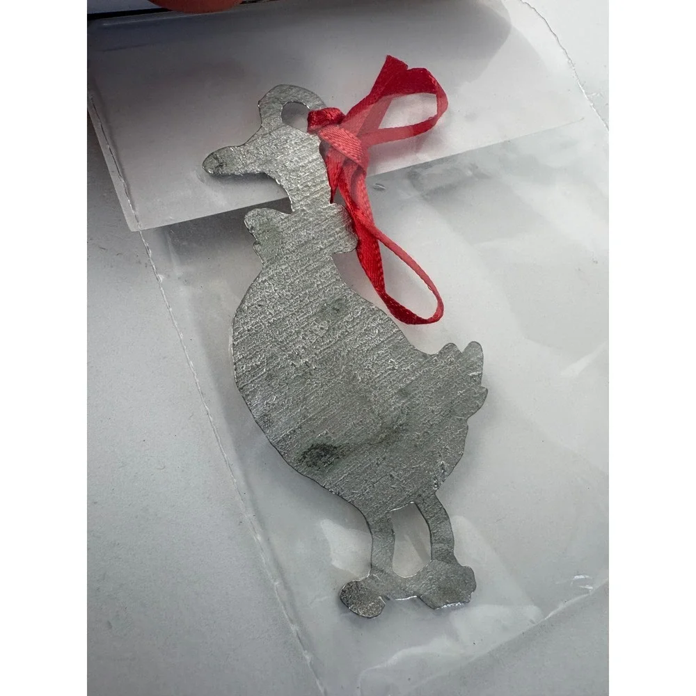 K & S Pewter Handcrafted Goose Ornament Stuart Karen Helble Virginia Lead Free